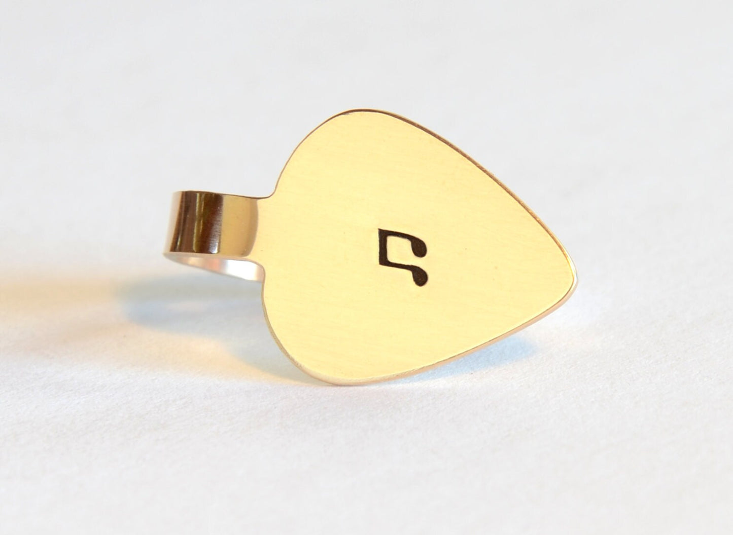 Bronze Thumb Pick with Music Note or Personalized Finger Pick - TP204