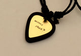 Guitar Pick Holder Necklace with Custom Brass Wanna Pluck Guitar Pick, NiciArt 