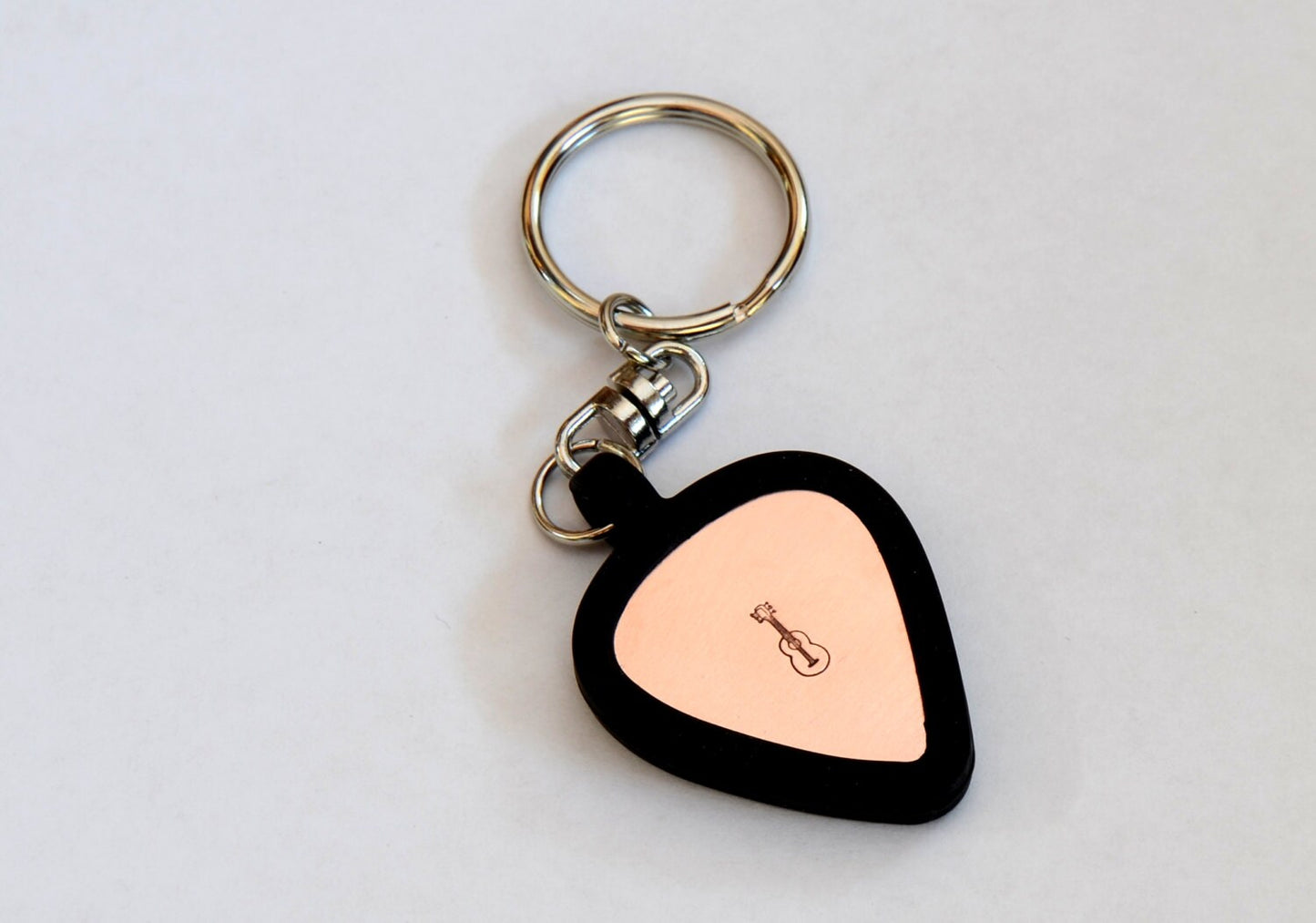 Personalized Guitar Pick Keychain with Holder