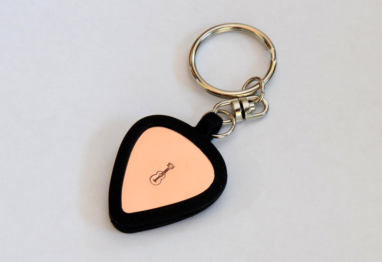 Personalized Guitar Pick Keychain with Holder