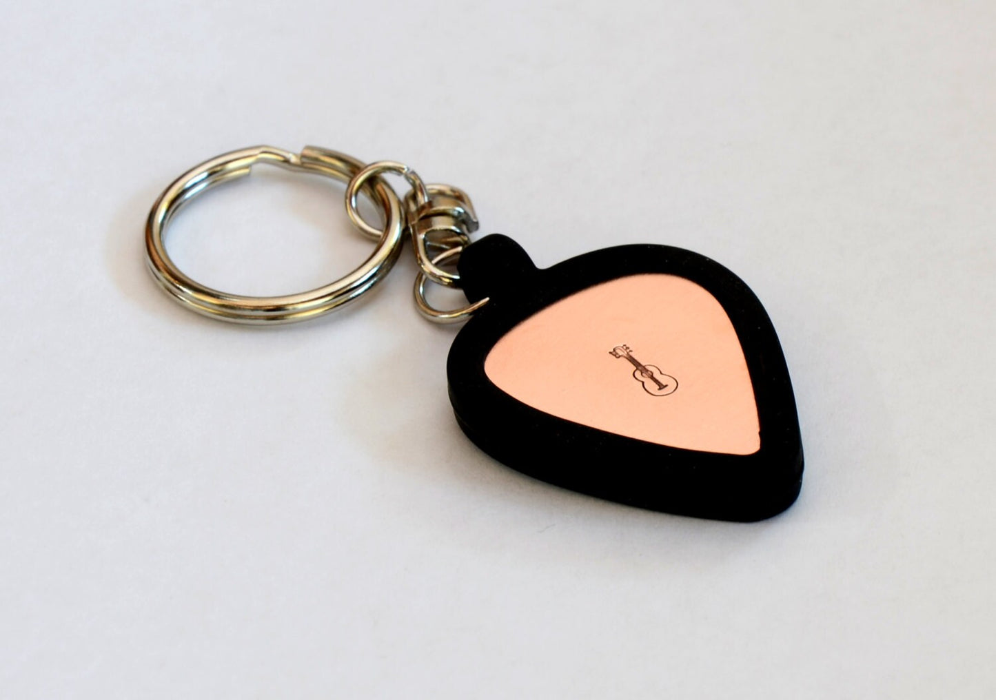 Personalized Guitar Pick Keychain with Holder