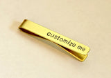Personalized Tie Clip in Brass for Custom Engraving and Stamping, NiciArt 