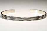 Double Crown Sterling Silver Patterned Cuff Bracelet, NiciArt 