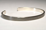 Double Crown Sterling Silver Patterned Cuff Bracelet, NiciArt 