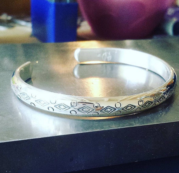 Massive chunky style sterling silver bracelet