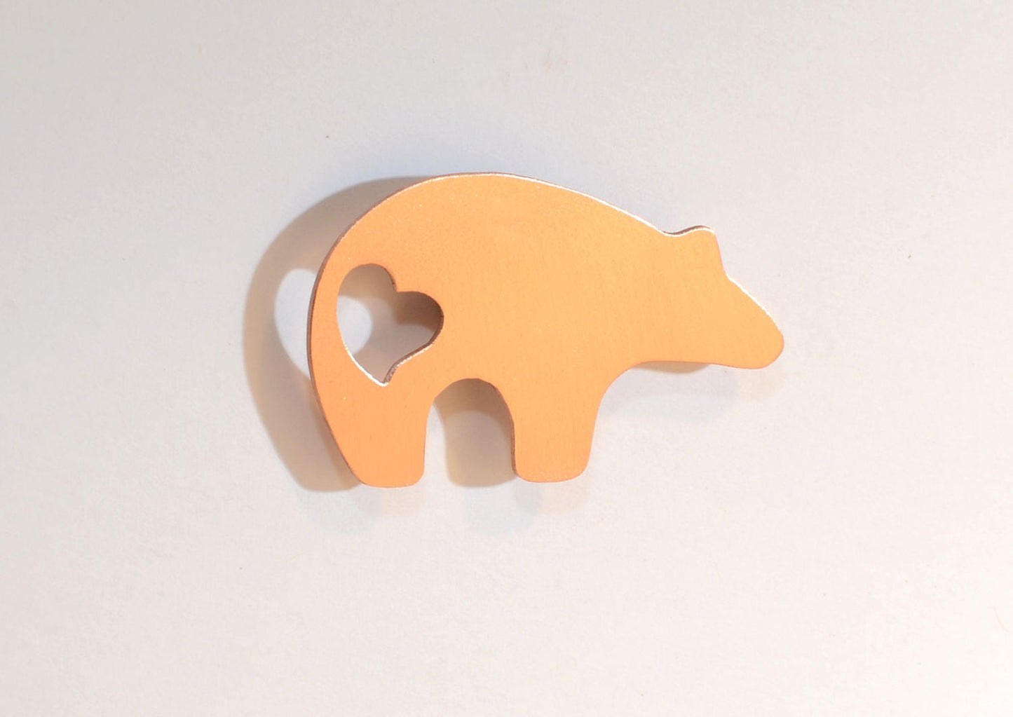 Bronze Bear with Heart Magnet