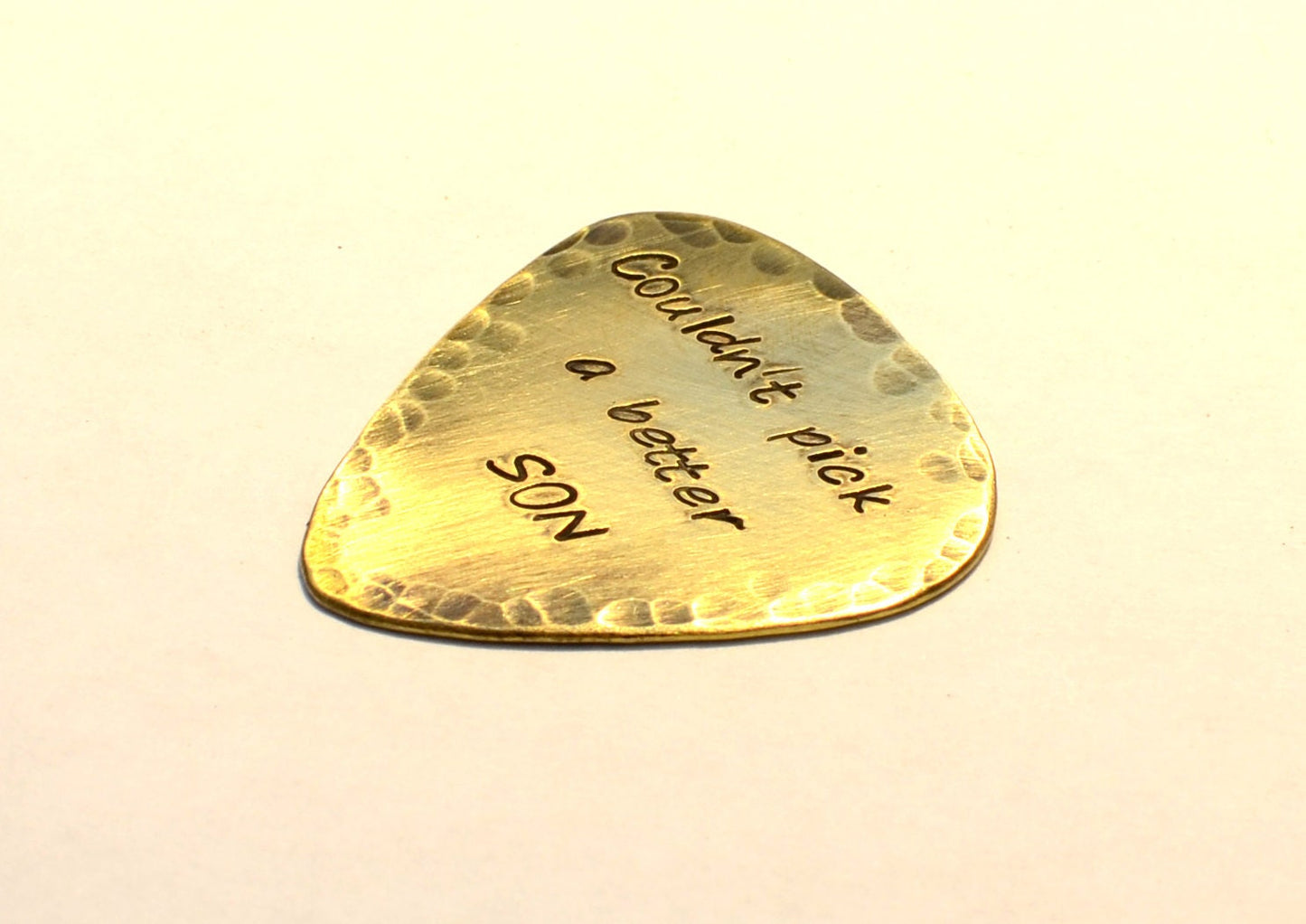 Couldn’t Pick a Better Son Guitar Pick in Rustic Brass