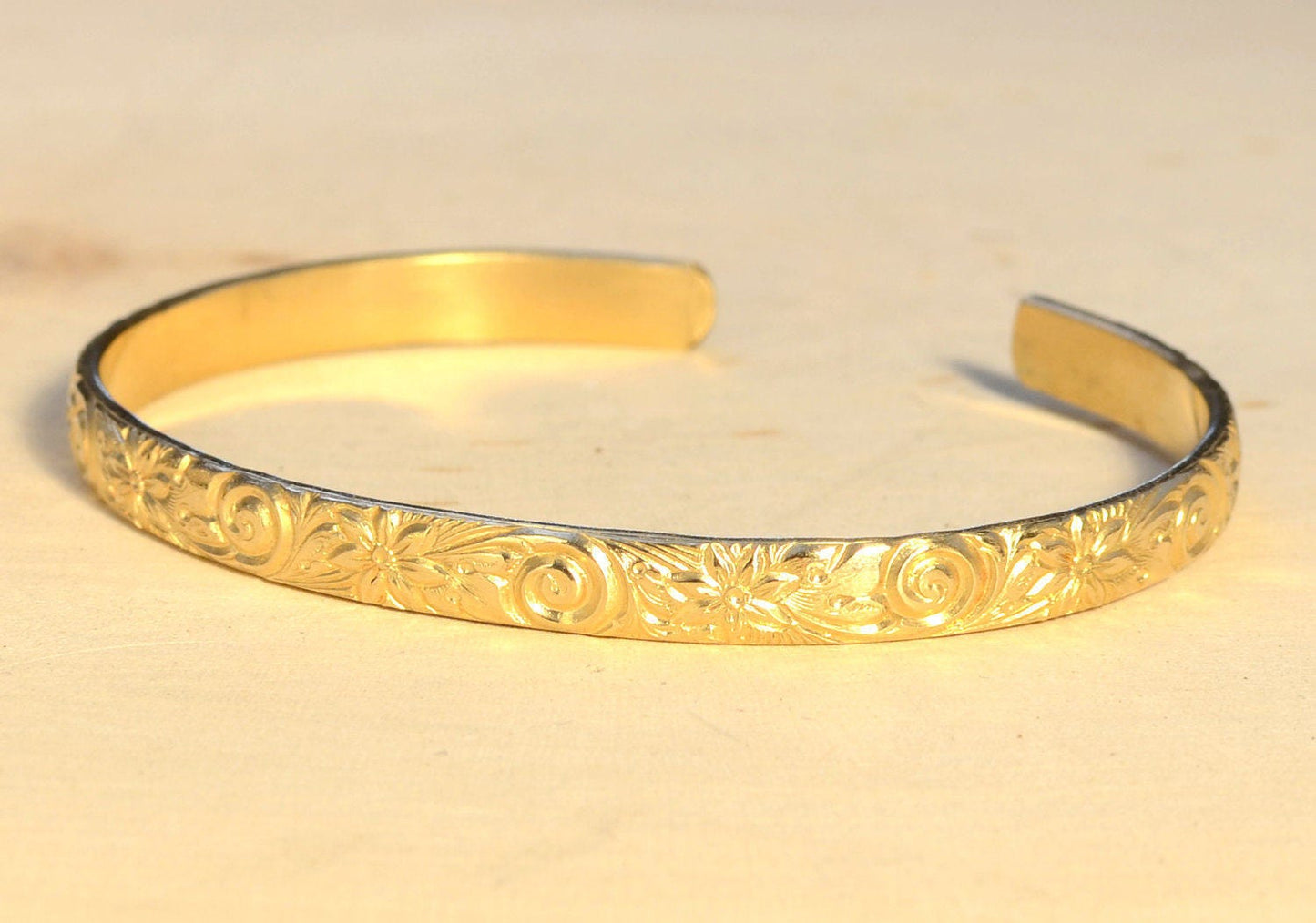 14k/20 Flowers and Swirls on Gold Filled Bracelet