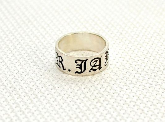 Custom Sterling Silver Name Ring