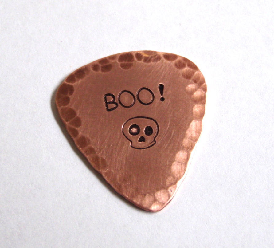 Copper guitar pick for Halloween