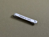 I refuse to sink sterling silver tie bar with anchor, NiciArt 