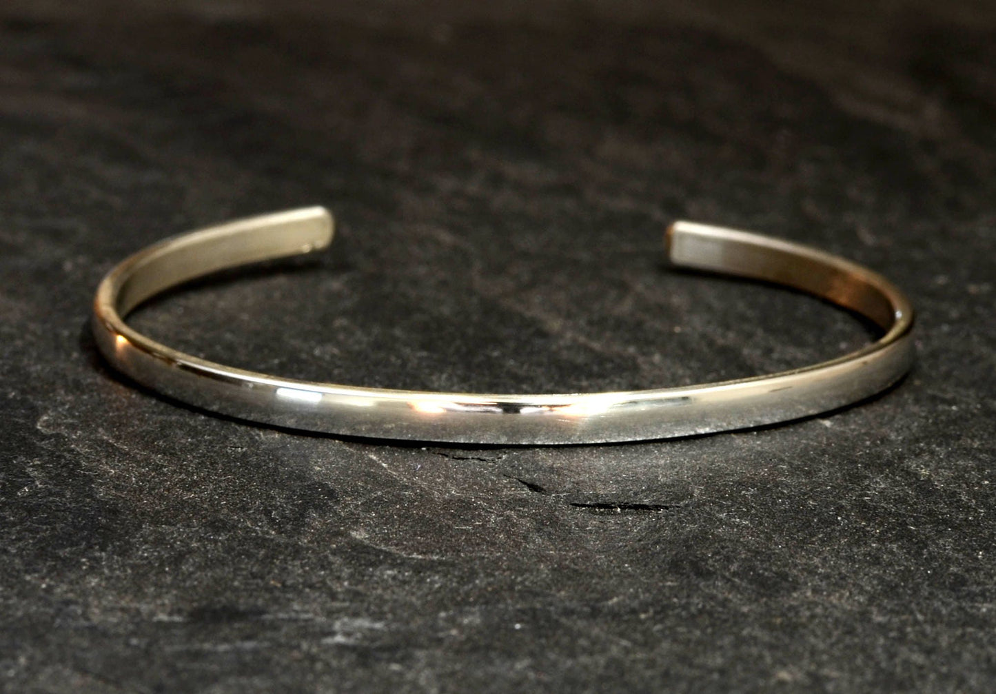 Dainty Sterling Silver Cuff Bracelet with Mirror Finish