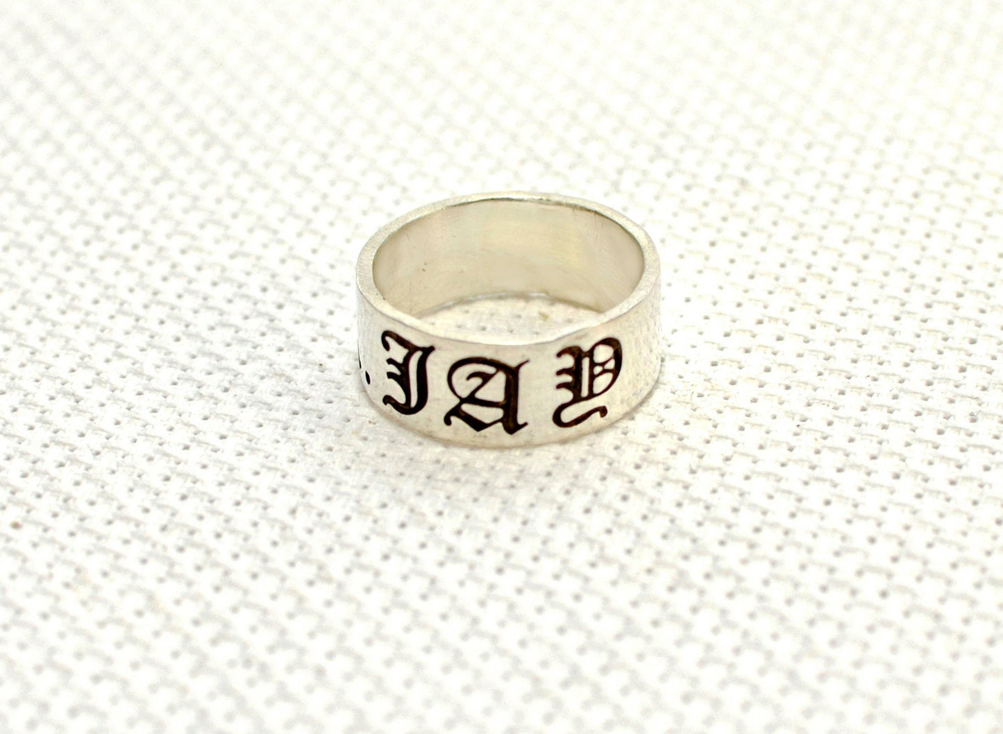 Custom Sterling Silver Name Ring
