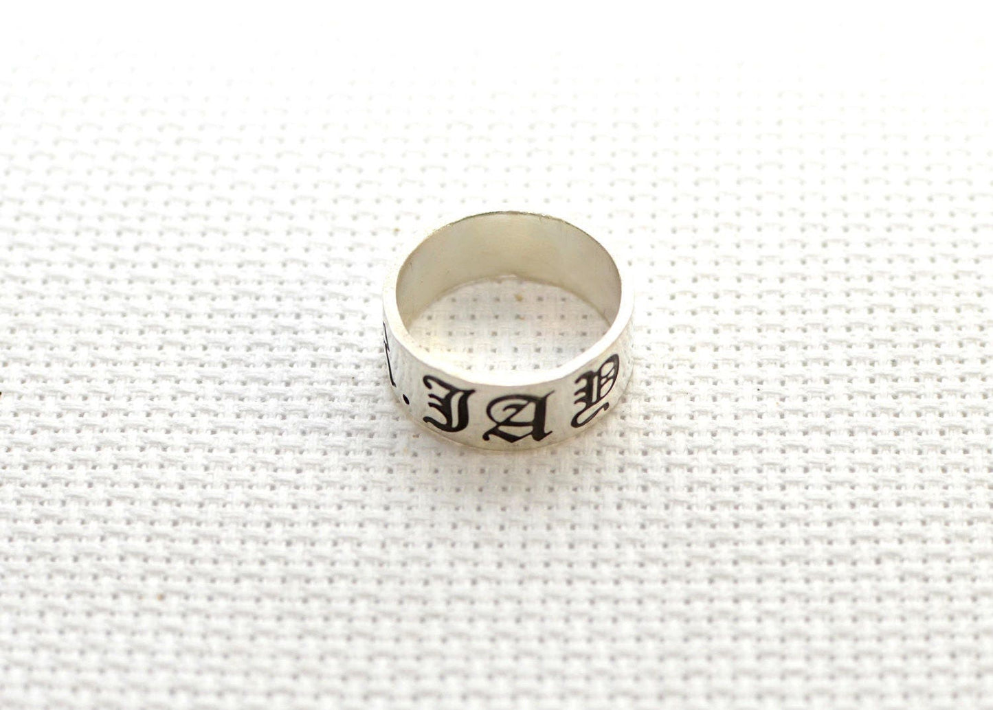 Custom Sterling Silver Name Ring