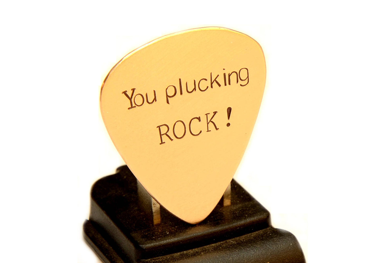 You Plucking Rock Bronze Guitar Pick