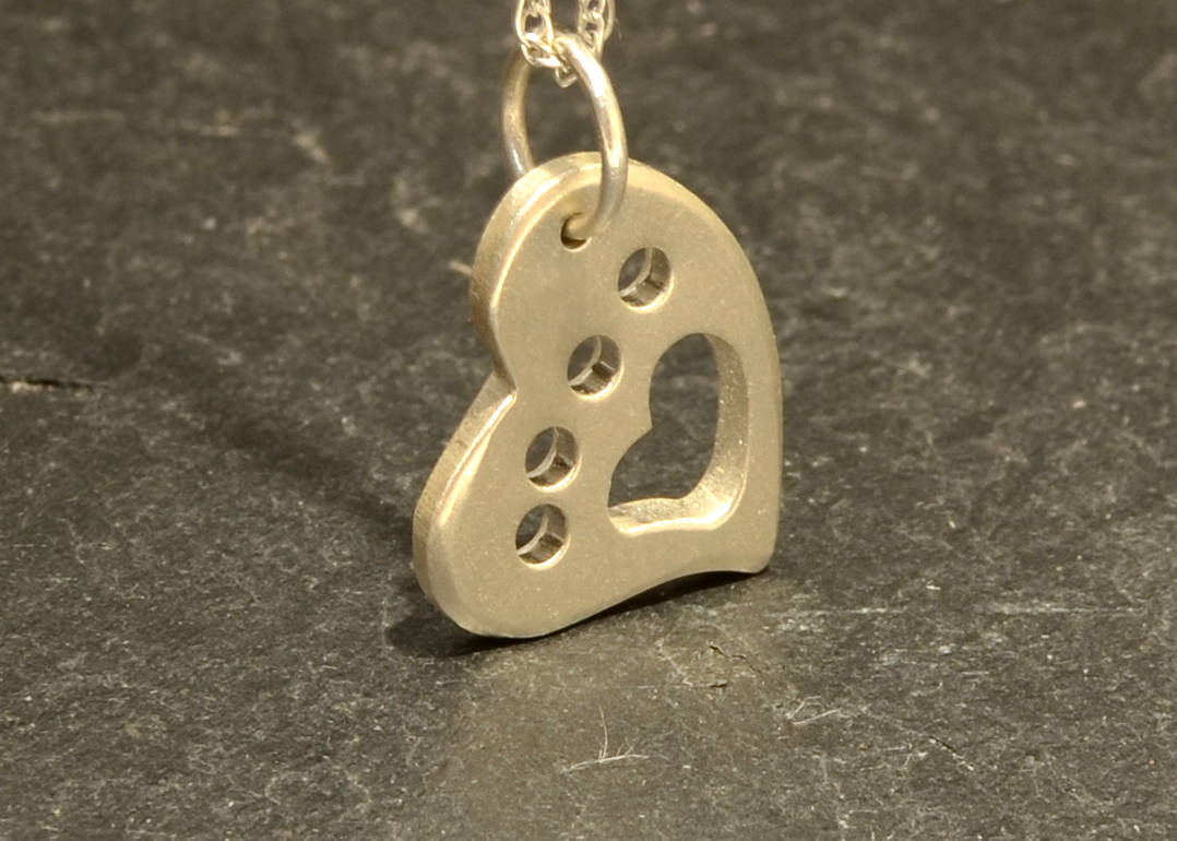 Sterling silver personalized paw pet tag and charm
