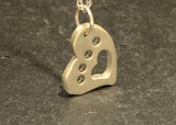 A Paw for the Animal Love in Custom Sterling Silver Heart Charm Necklace, NiciArt 