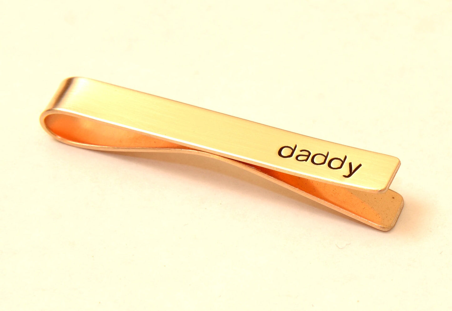 Tie clip for Daddy with Personalized Messages in Bronze