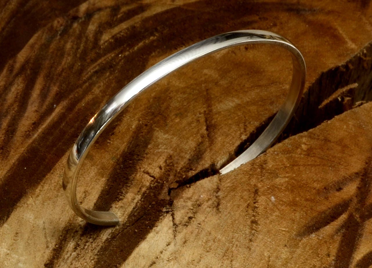 Dainty Sterling Silver Cuff Bracelet with Mirror Finish