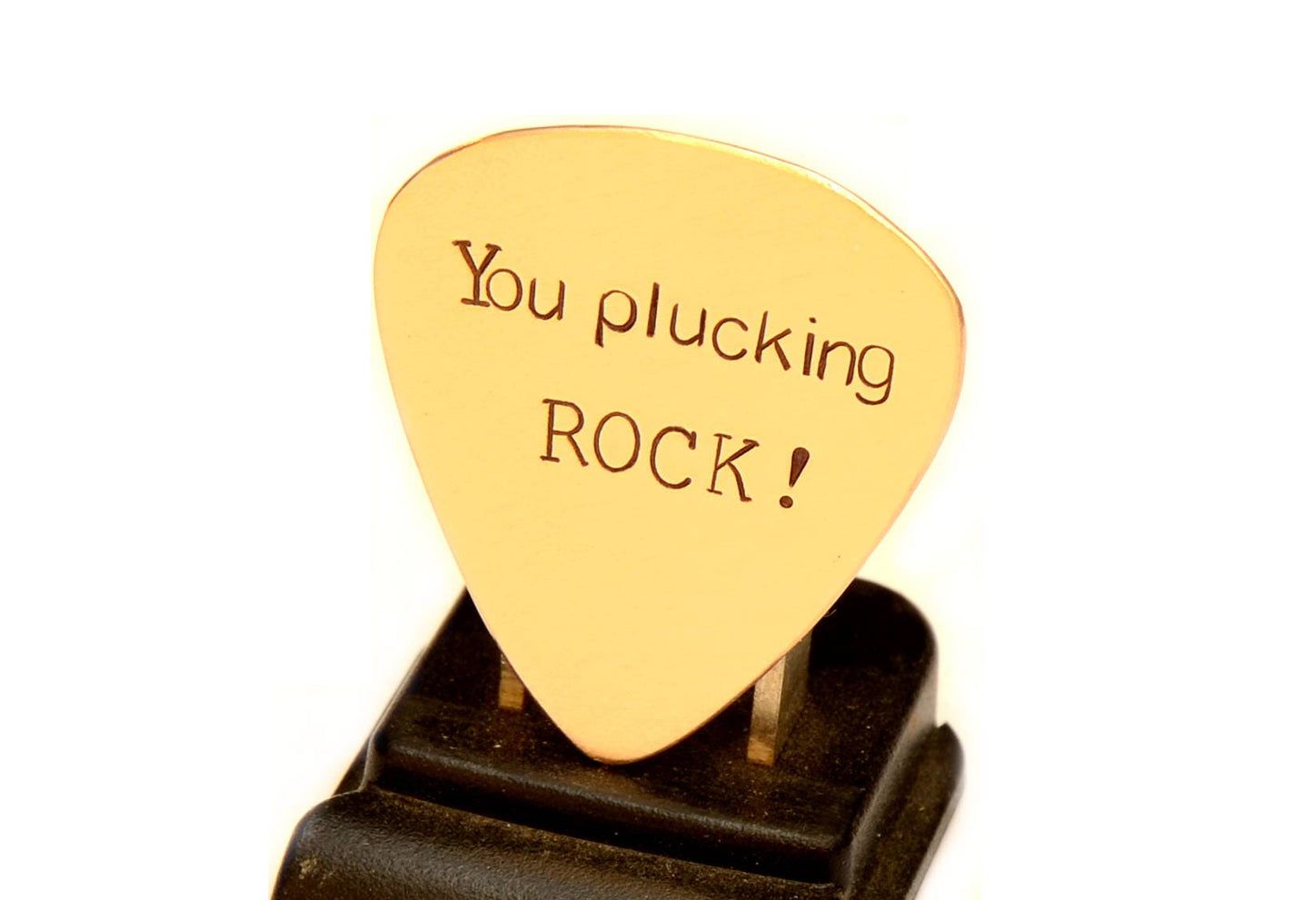 You Plucking Rock Bronze Guitar Pick