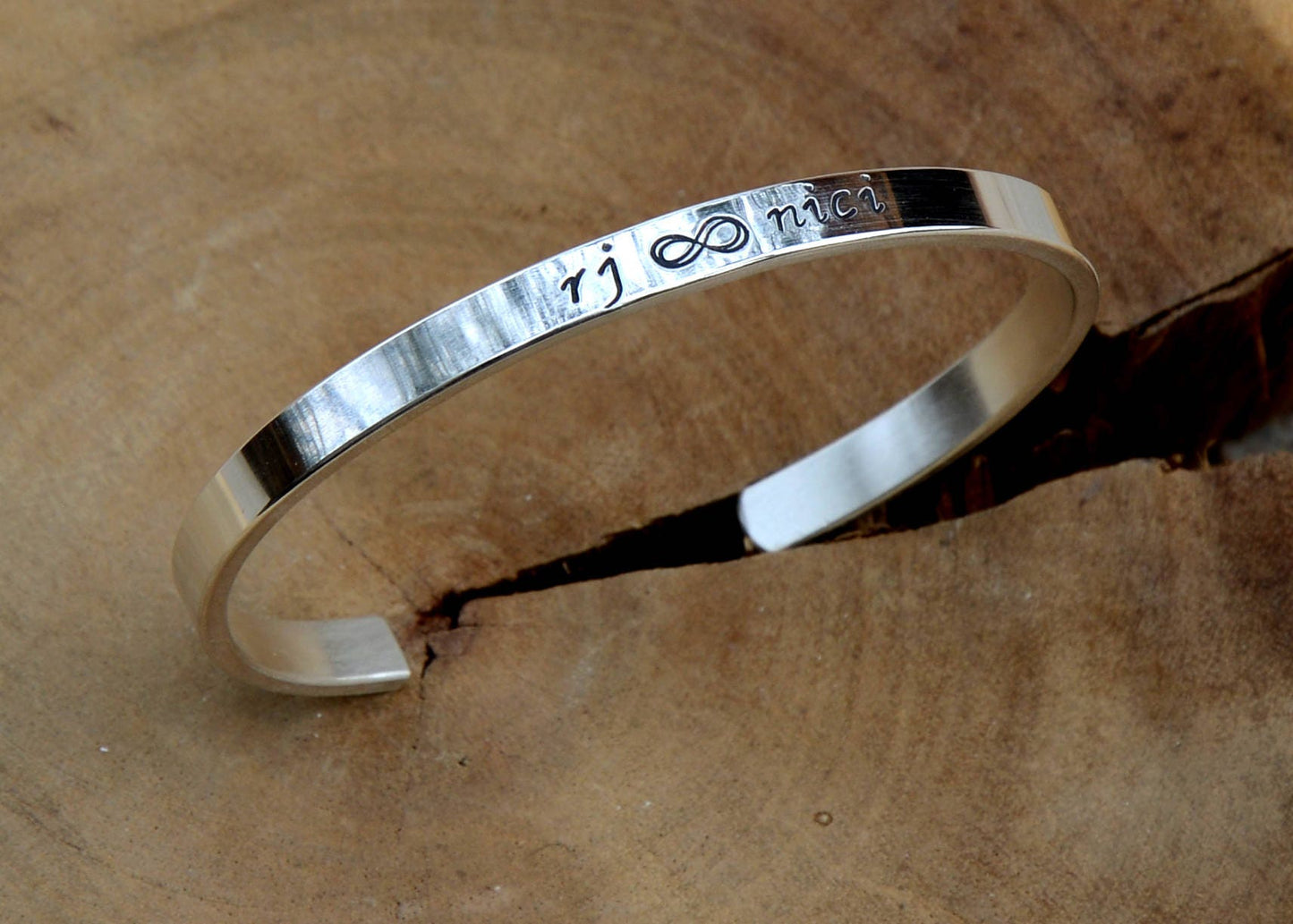 Infinity on Sterling Silver Cuff Bracelet