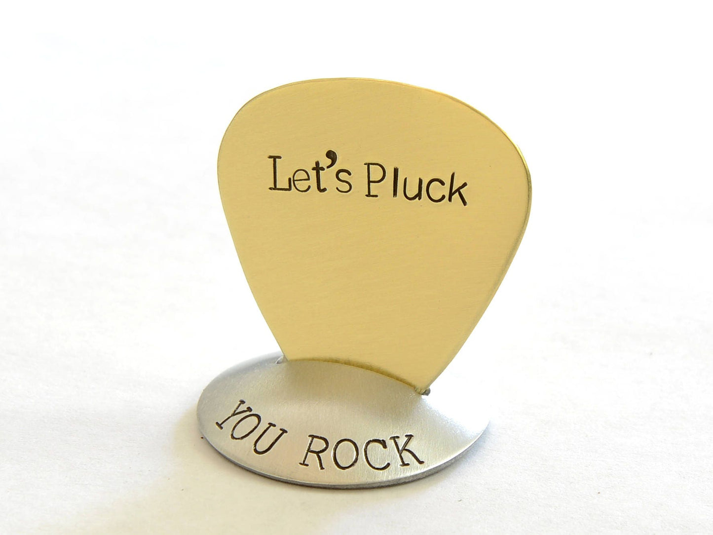 Let’s Pluck brass guitar pick