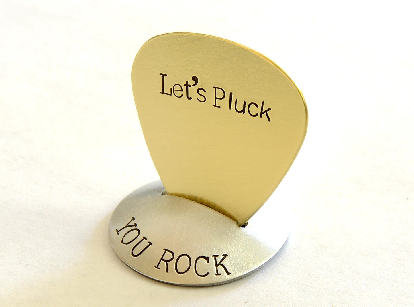 Let’s Pluck brass guitar pick