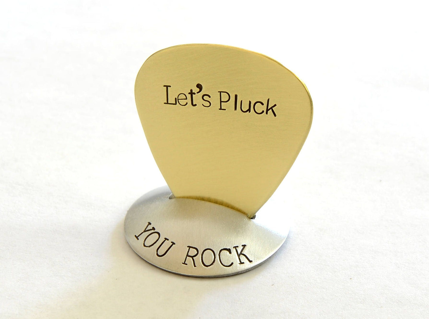 Let’s Pluck brass guitar pick