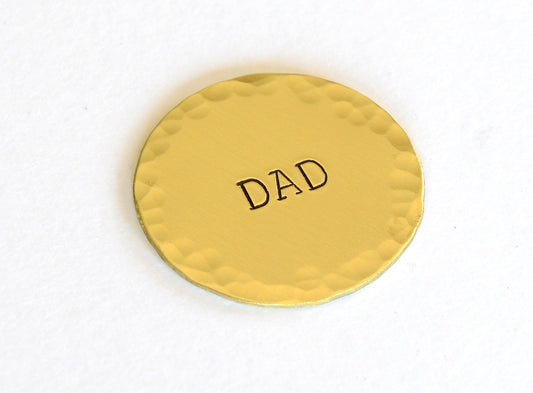 Brass Golf Ball Marker for Dad