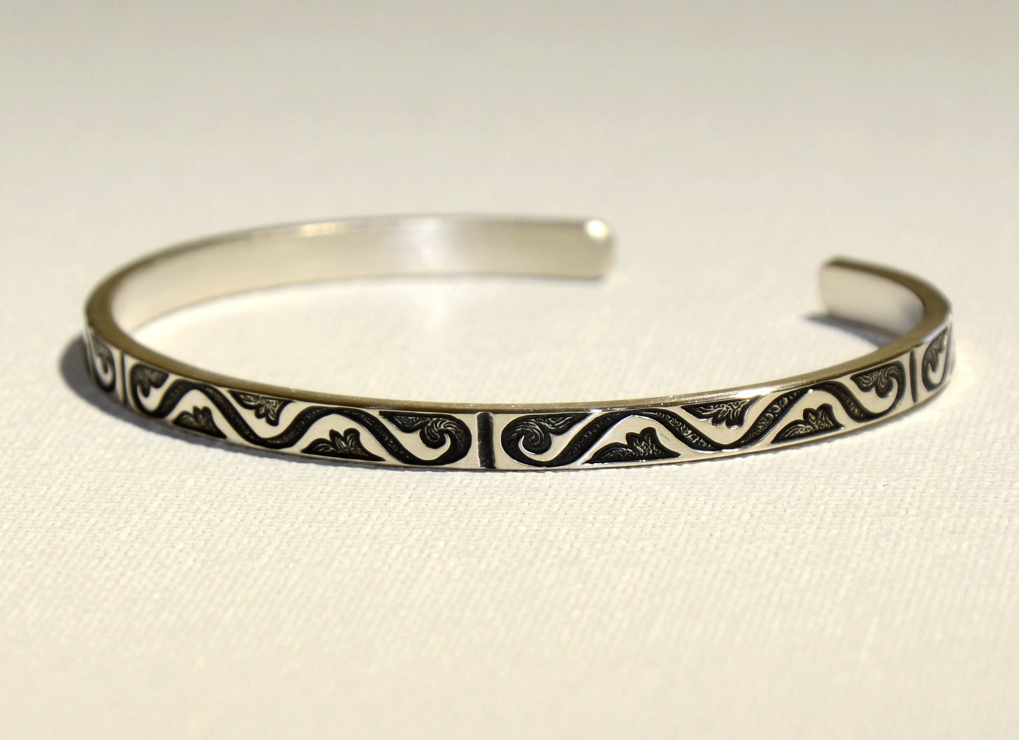 Sterling Silver Bracelet with Art Nouveau Styling