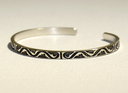 Sterling Silver Bracelet with Art Nouveau Styling