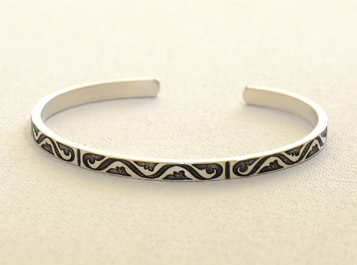 Sterling Silver Bracelet with Art Nouveau Styling