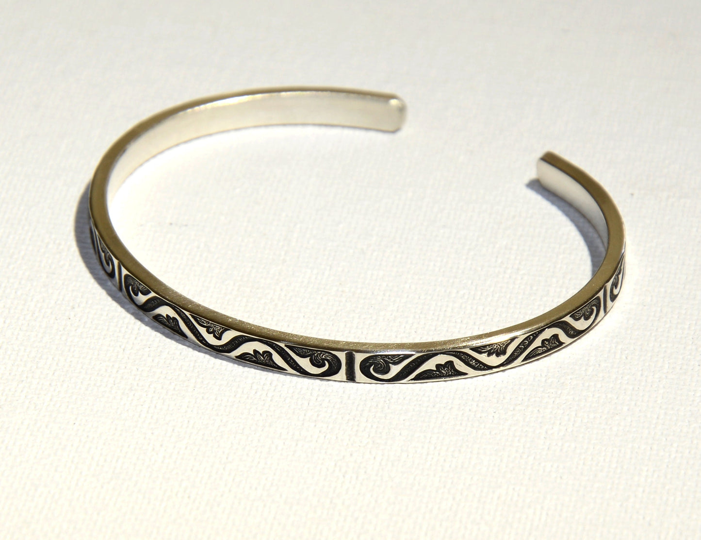 Sterling Silver Bracelet with Art Nouveau Styling