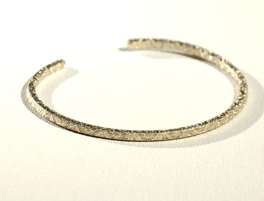 Square Shaped Sterling Silver Cuff Bracelet