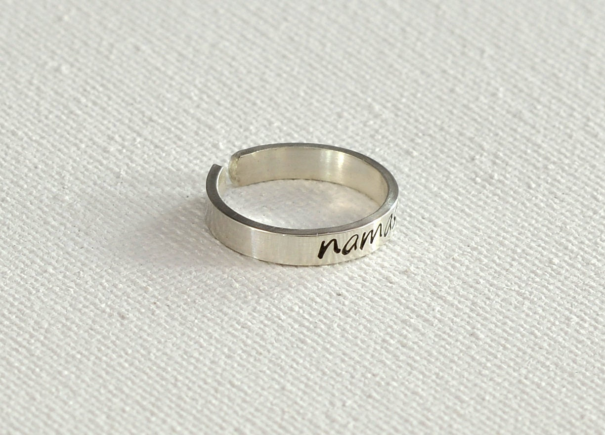 OM Toe Ring in Sterling Silver