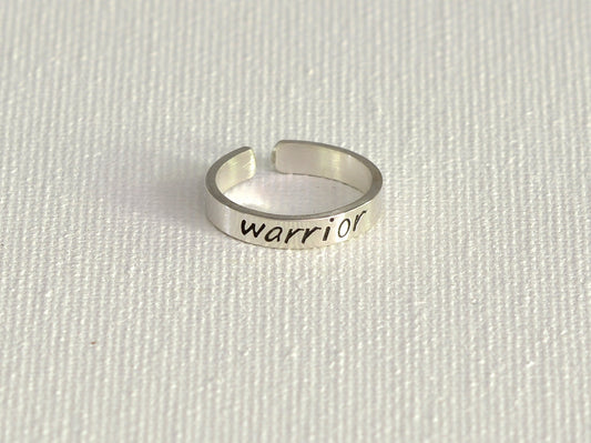 Warrior sterling silver toe ring