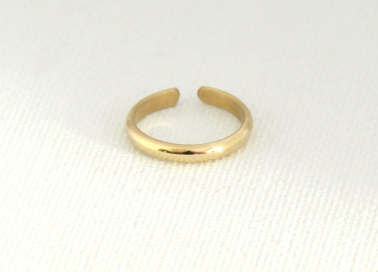 Gold Toe Ring in Half Round Design or 14k toe ring