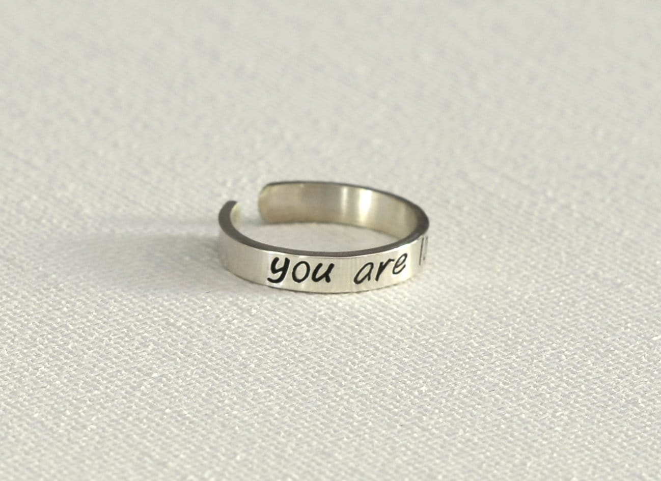 You are loved sterling silver toe ring