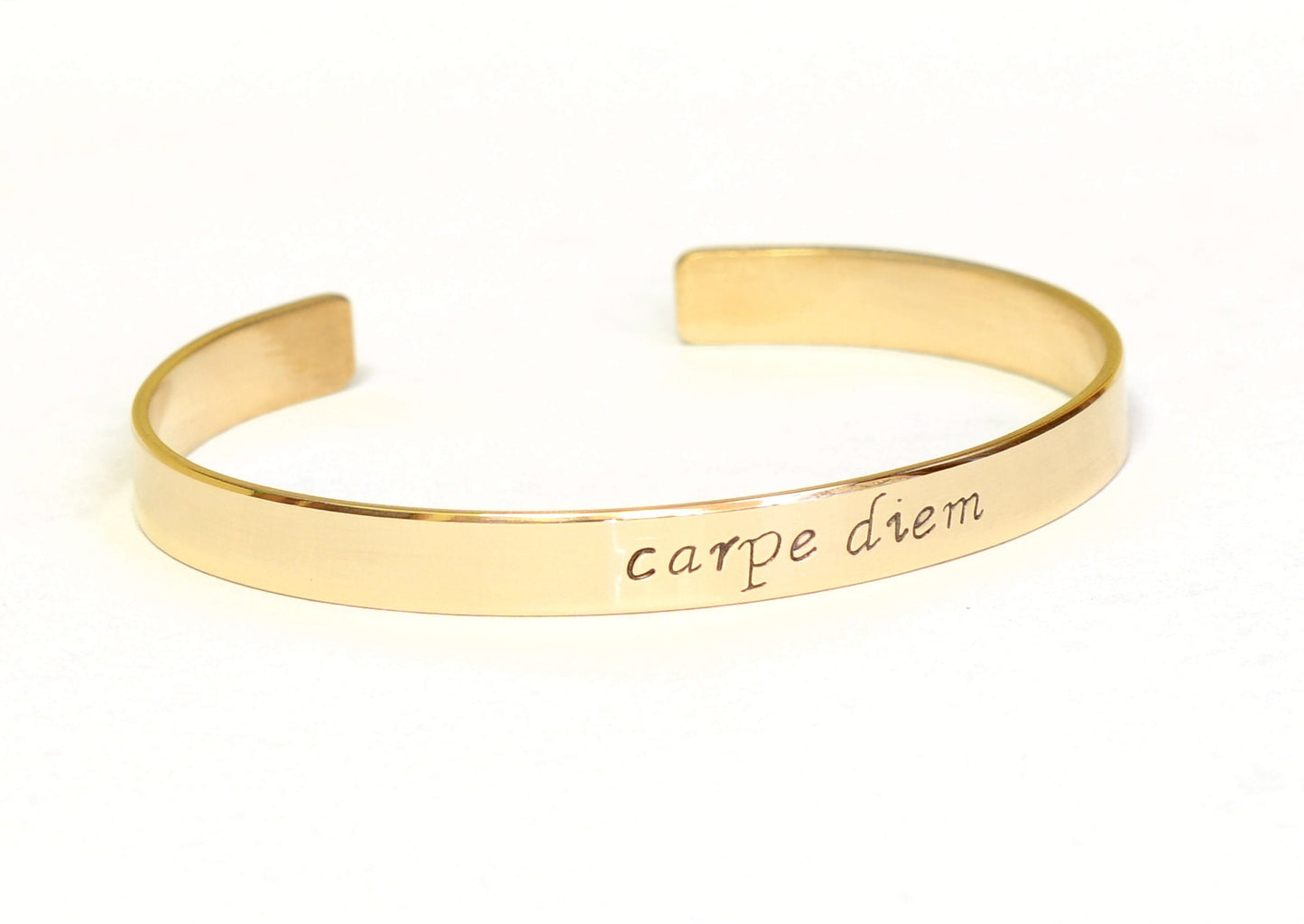 Carpe diem bronze bracelet to seize the day