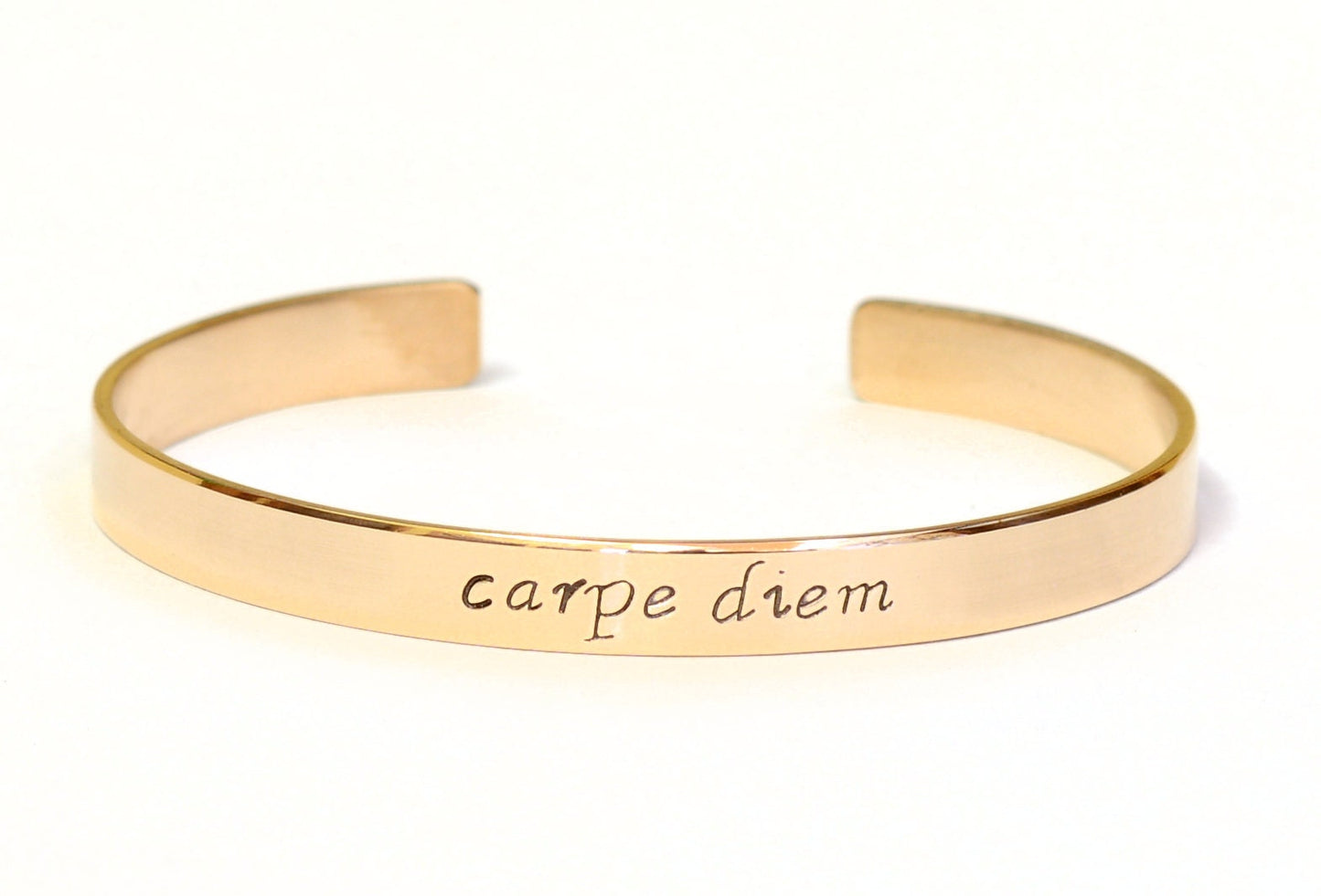 Carpe diem bronze bracelet to seize the day