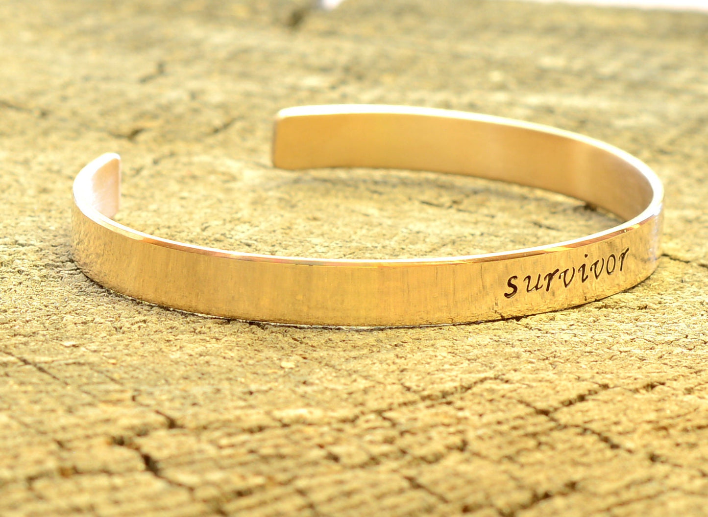 Survivor Bronze Cuff Bracelet