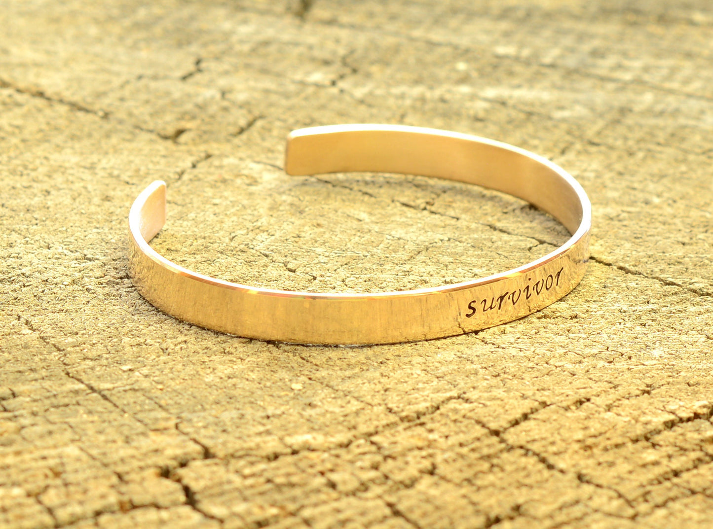 Survivor Bronze Cuff Bracelet