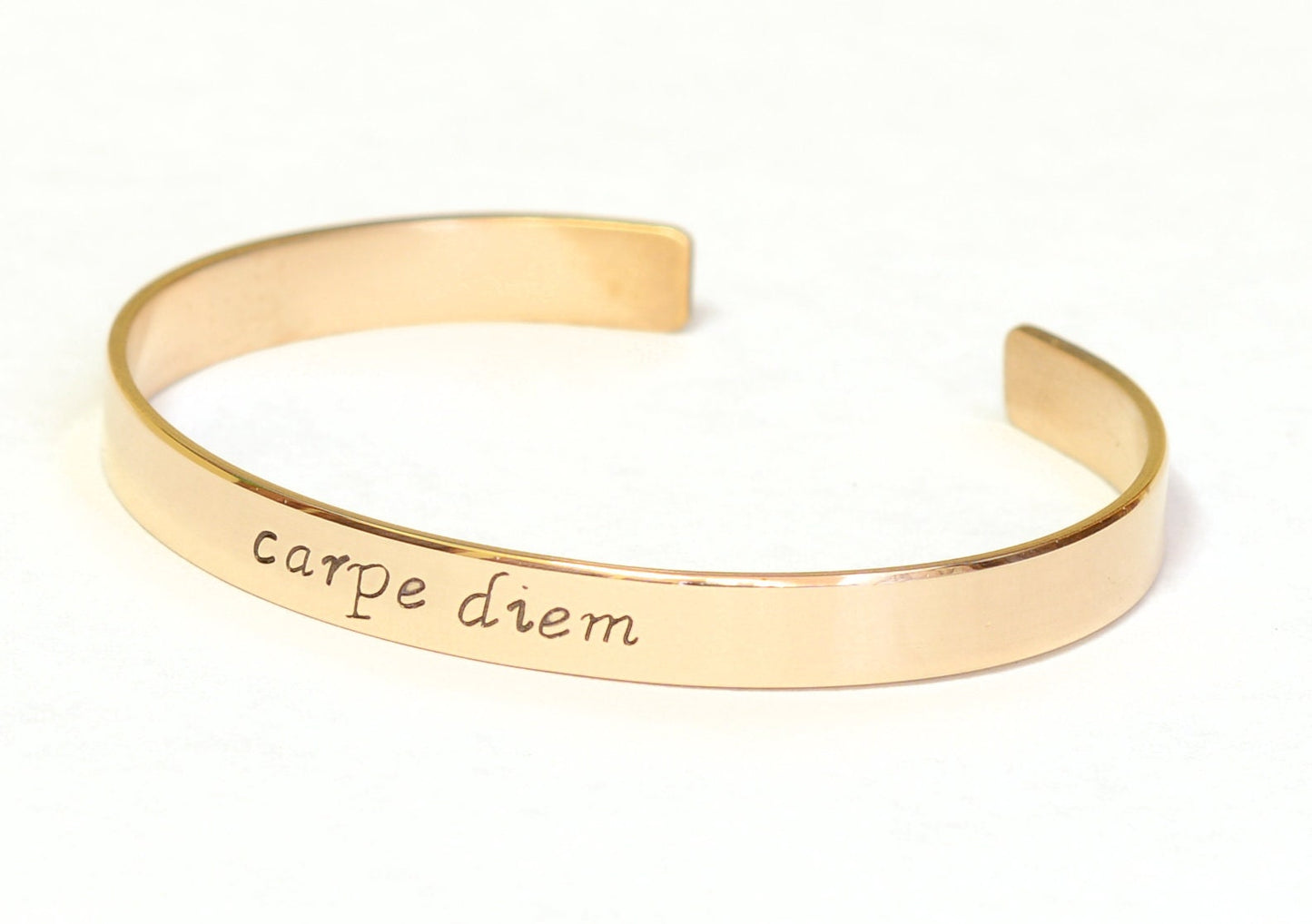 Carpe diem bronze bracelet to seize the day