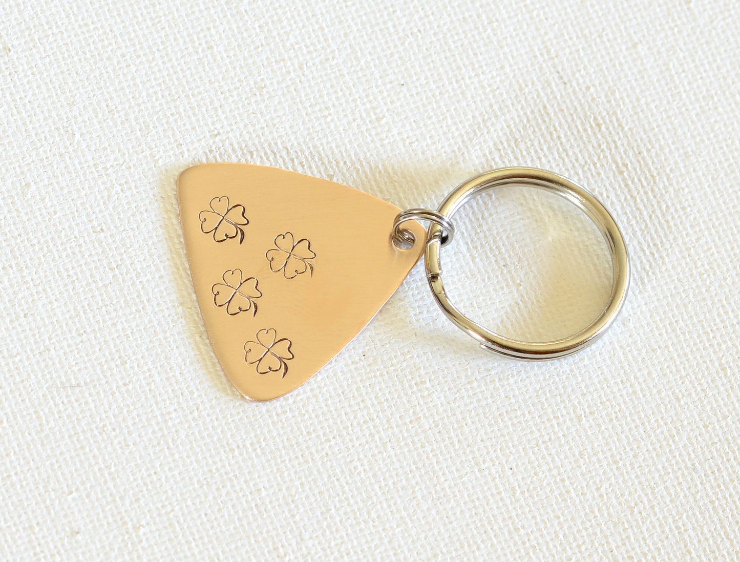 Bronze Lottery Ticket Scratcher with lucky 4 Leaf Clovers