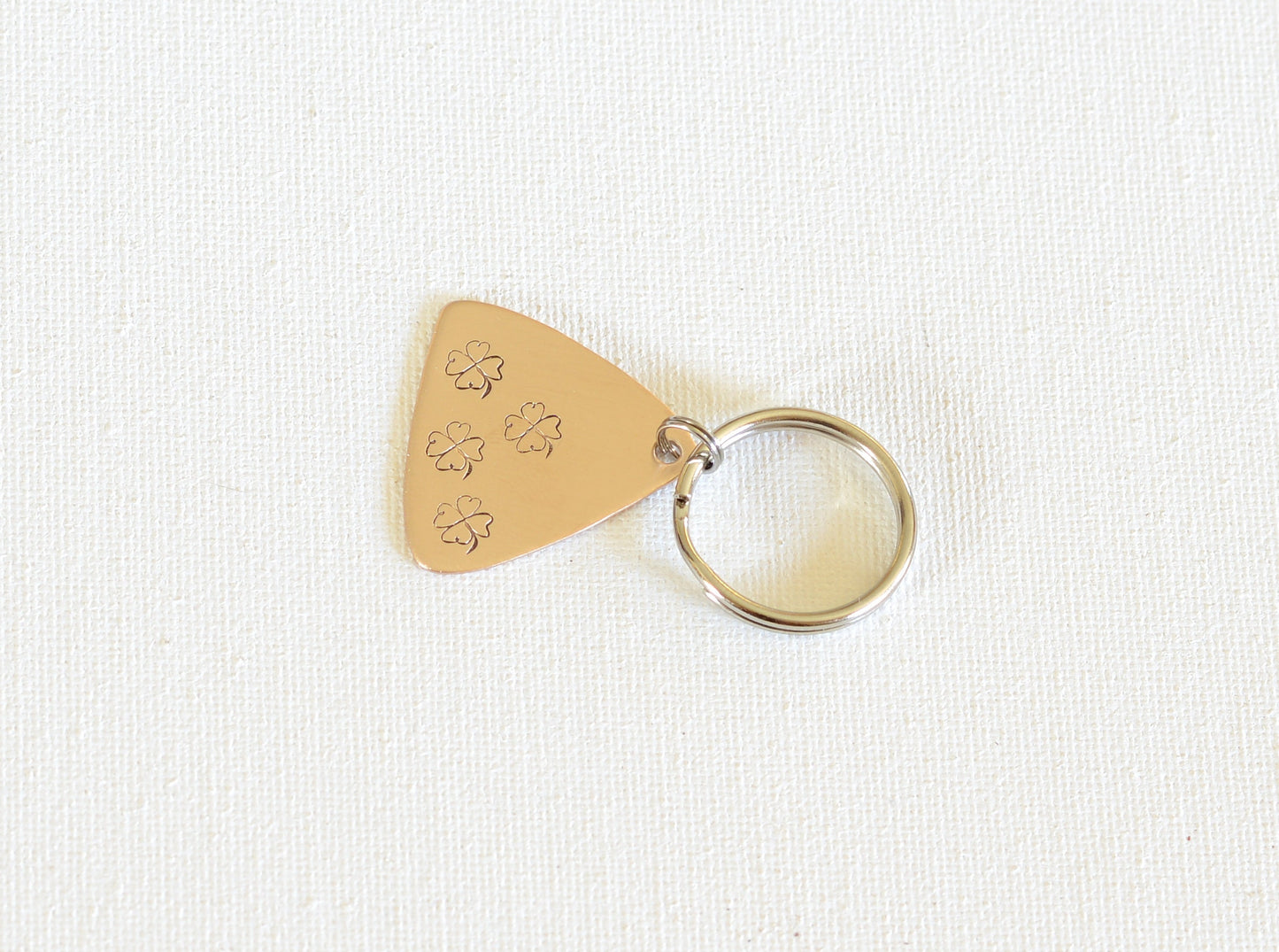 Bronze Lottery Ticket Scratcher with lucky 4 Leaf Clovers