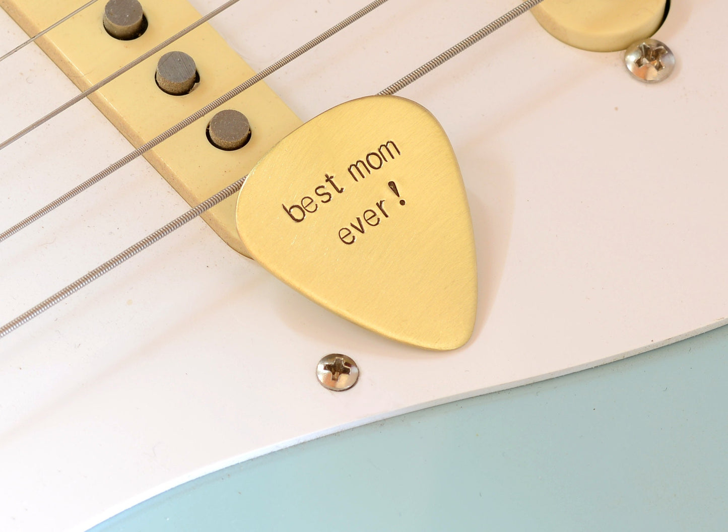 Bronze Guitar Pick for the Best Mom Ever and Mother’s Day