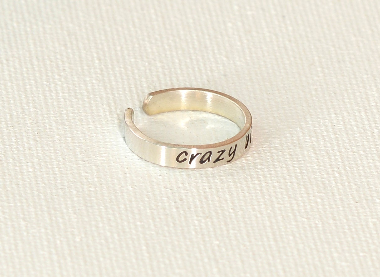 Crazy Bit@h Sterling Silver Toe Ring