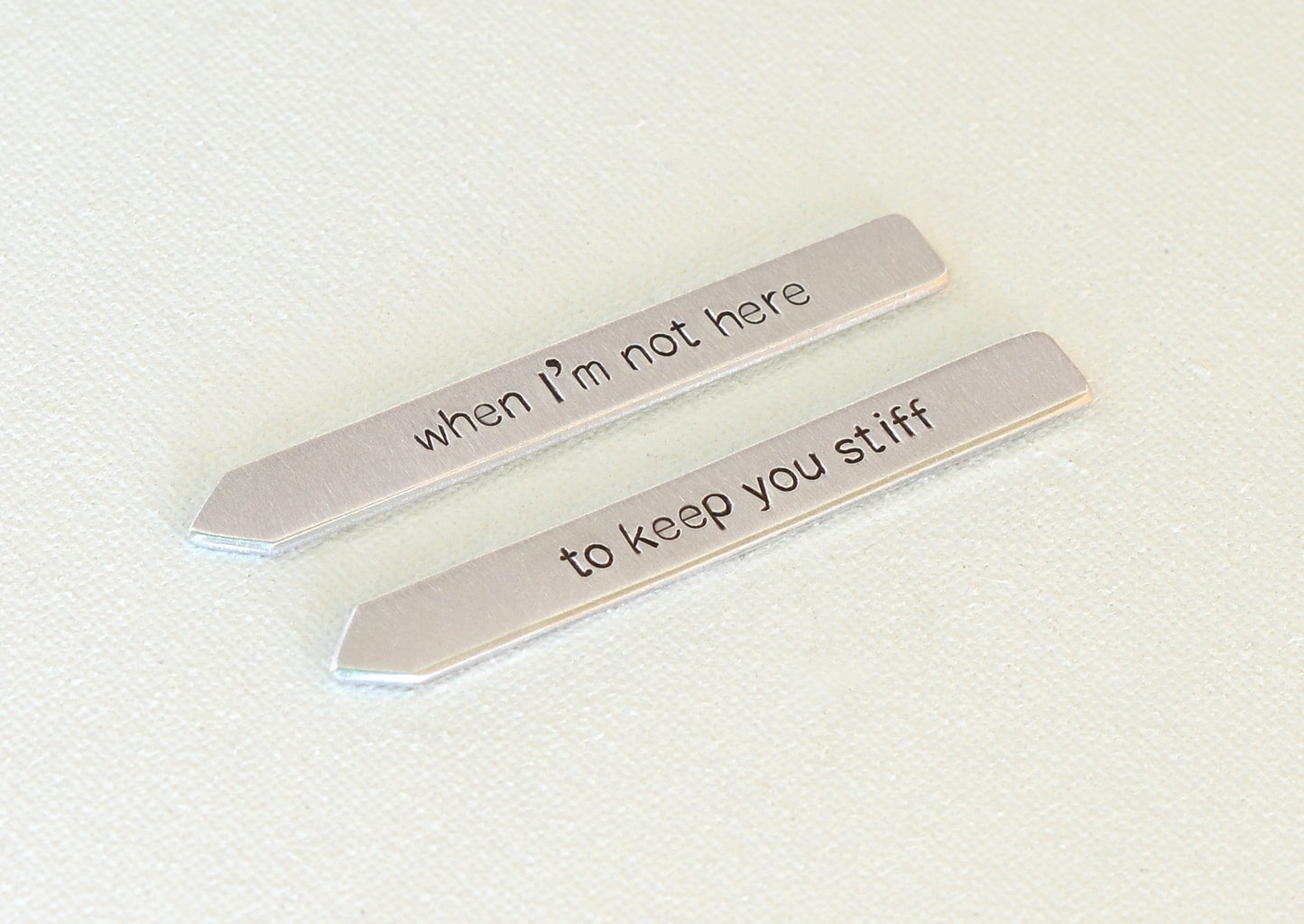 Aluminum Collar Stays to Keep you Stiff when I’m not Here