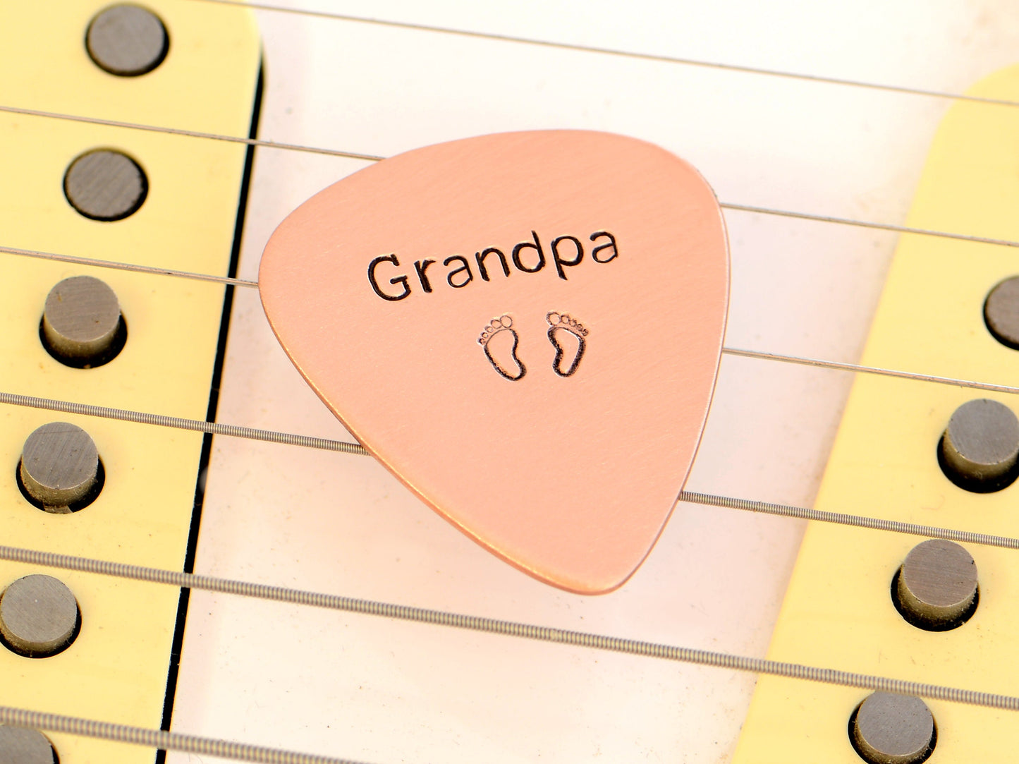 Guitar Pick for Grandpa in Copper