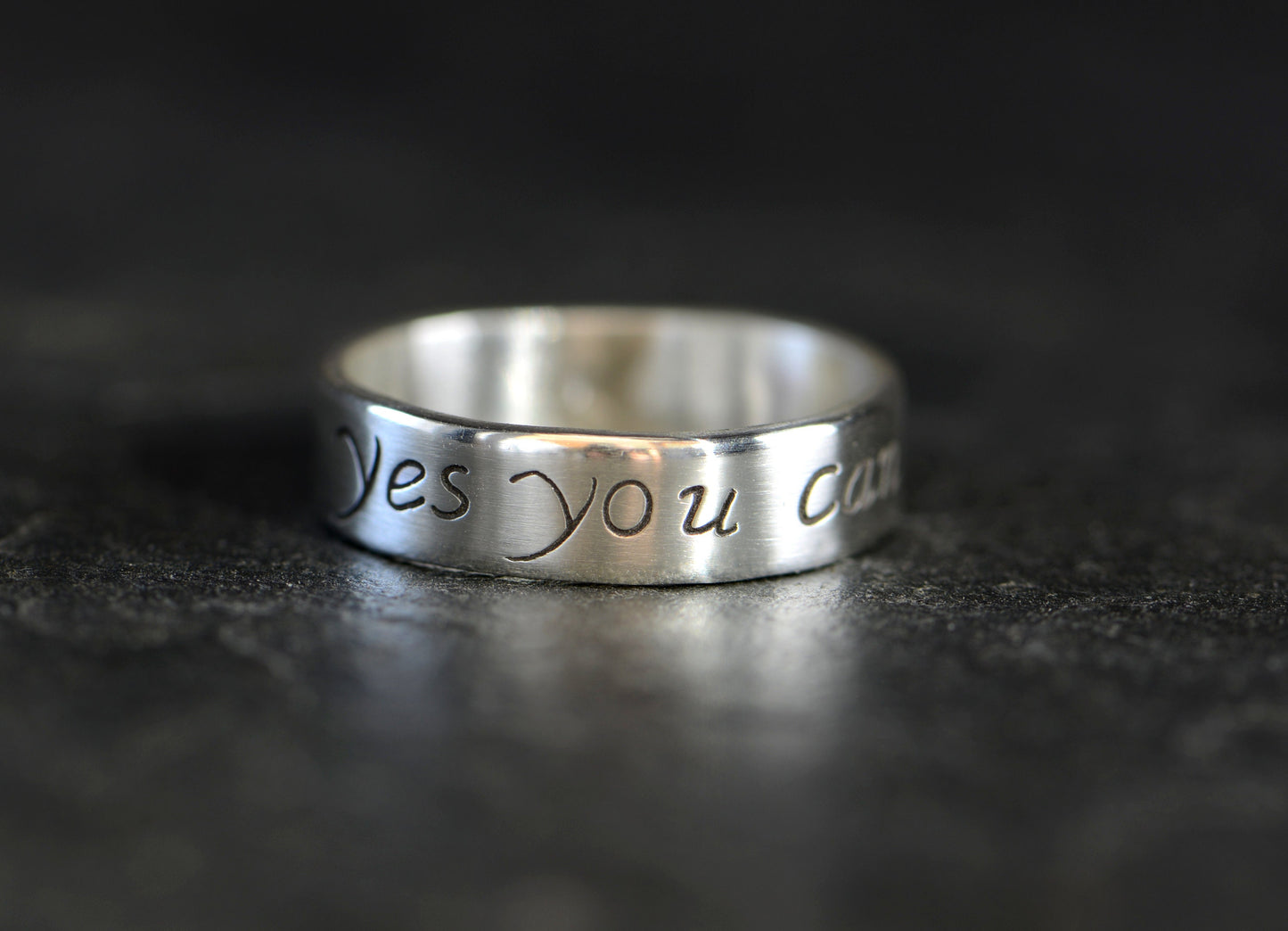 Yes You Can Inspirational Sterling Silver Ring
